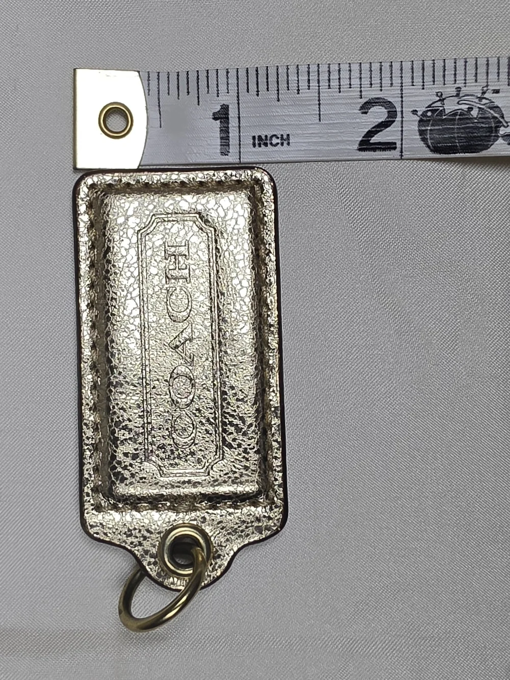 Authentic Coach Leather Hangtag Replacement Purse Charm Fob - Gold (Tag Only)